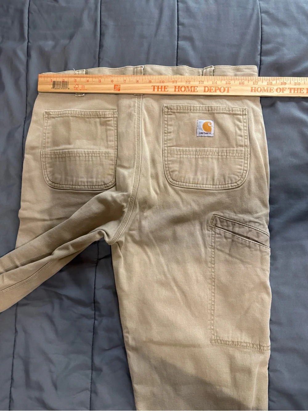 Carhartt Relaxed Fit Canvas Utility Work Pants - Tan Khaki - Men's Size 36x34